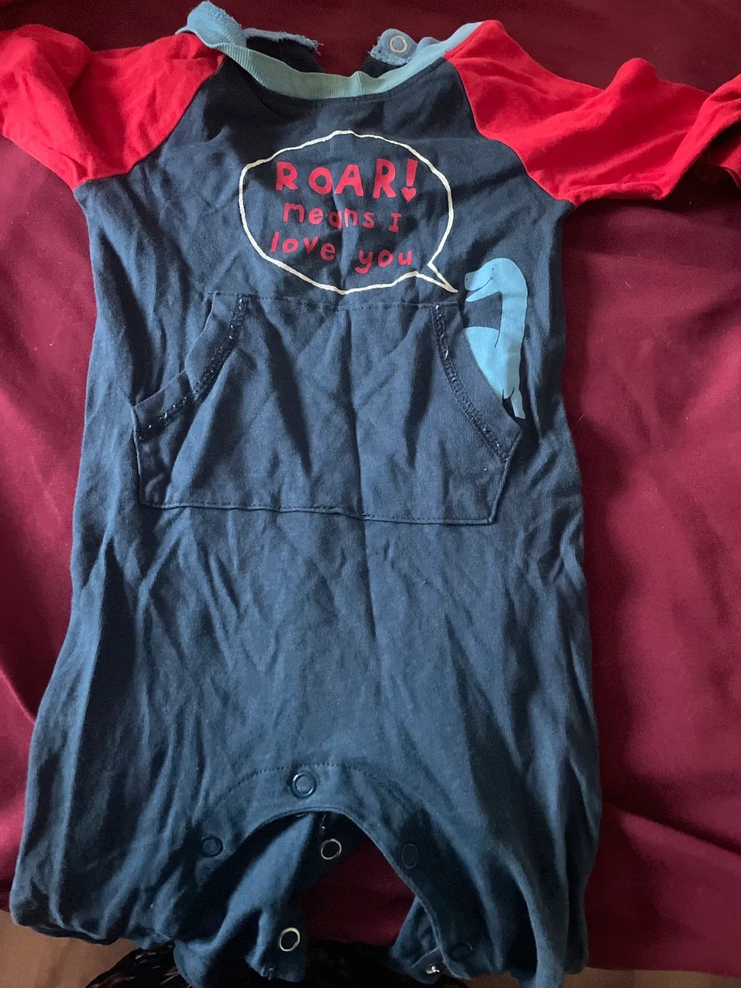 Baby Romper with Dinosaur Design #Cleanout