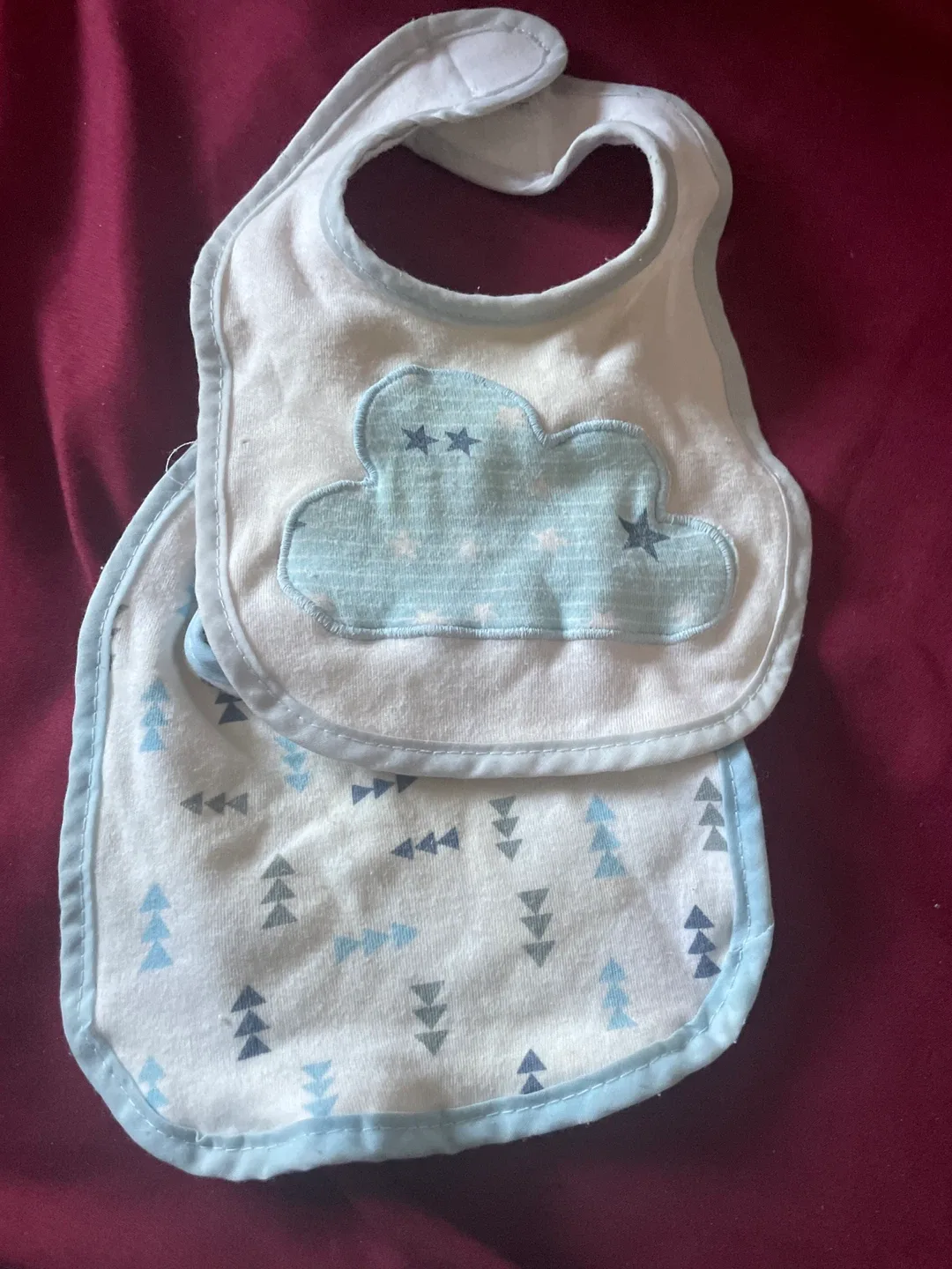 Baby Bibs - Cloud & Triangle Patterns #Cleanout