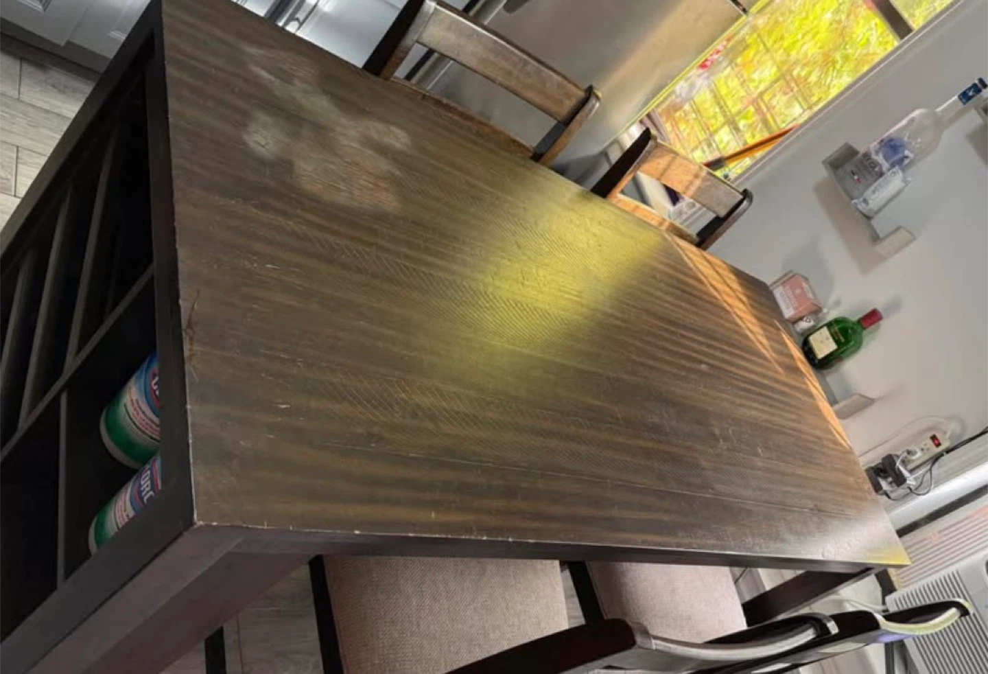 Dark Wood Dining Table with 4 Chairs - photo 4