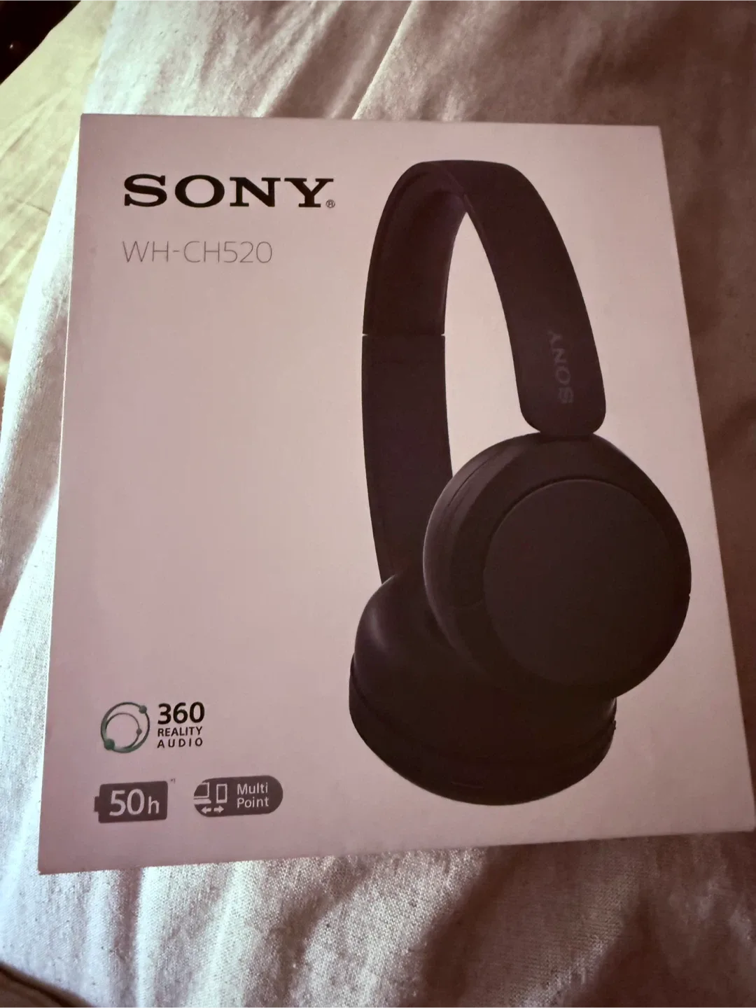 Sony WH-CH520 Wireless Headphones - Black, New