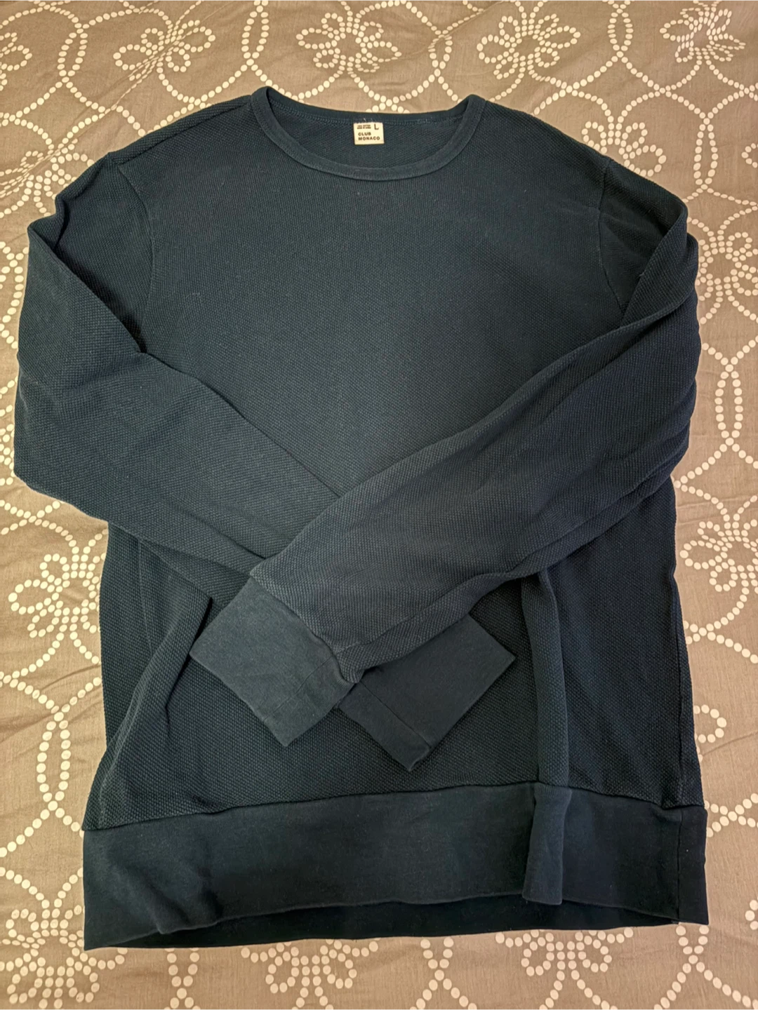 Club Monaco Waffle Knit Long Sleeve - Size L - photo 2