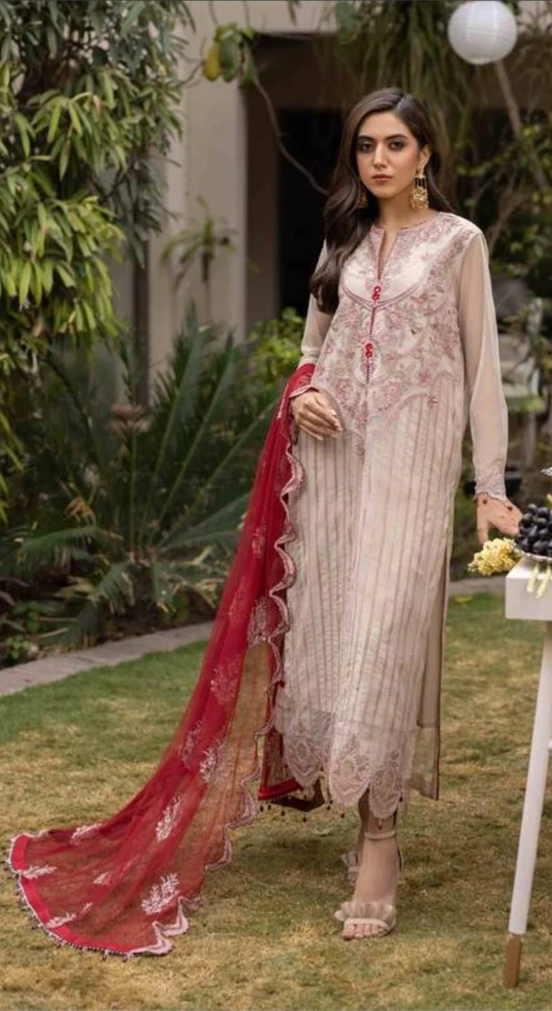 Embroidered Salwar Kameez Suit saphire