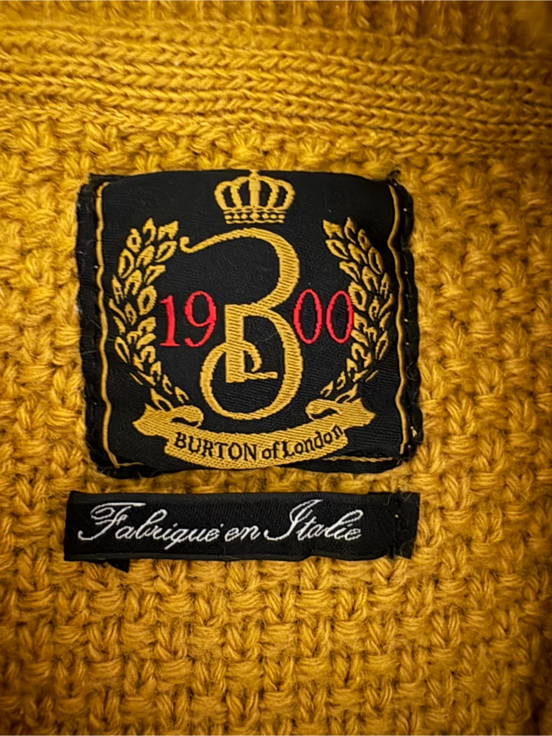 Burton of London Mustard Cable Knit Sweater - photo 2