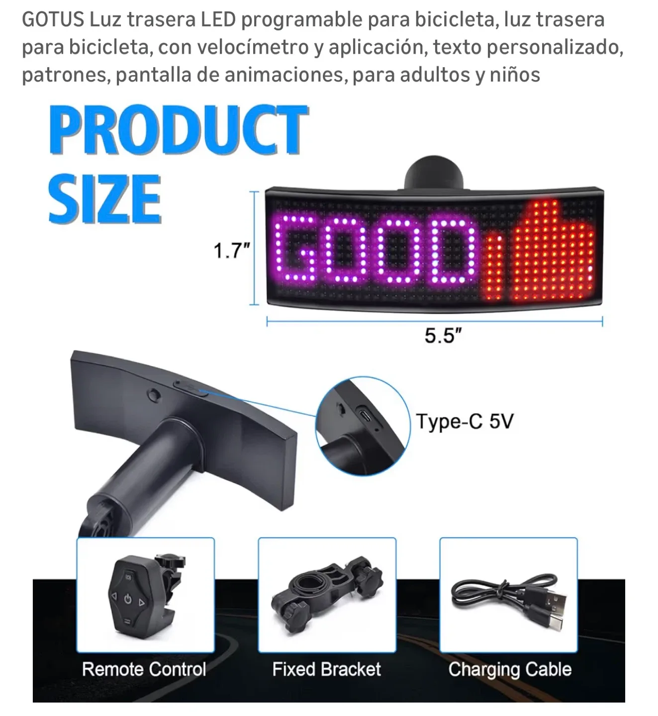 GOTUS Programmable Bicycle Tail Light - New in Box! image indicator(4)