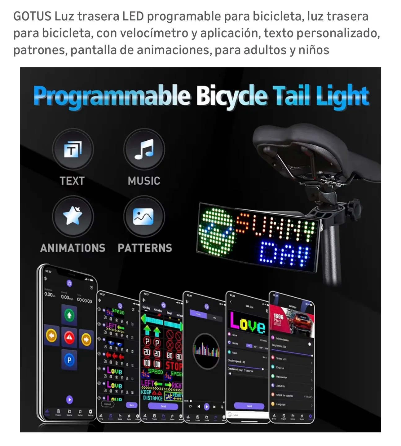 GOTUS Programmable Bicycle Tail Light - New in Box! image indicator(2)