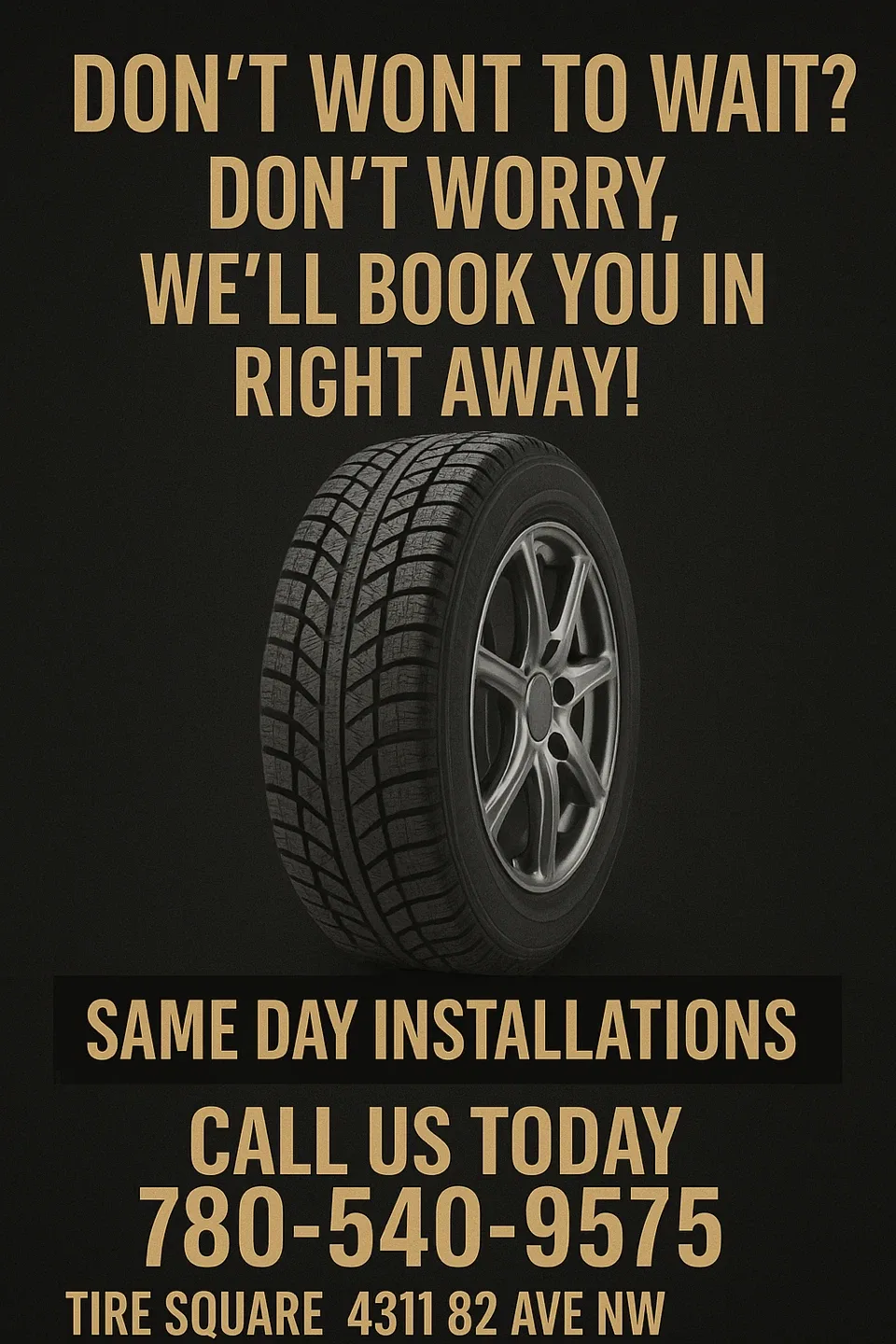 WINTER TIRE SALE & INSTALLATION