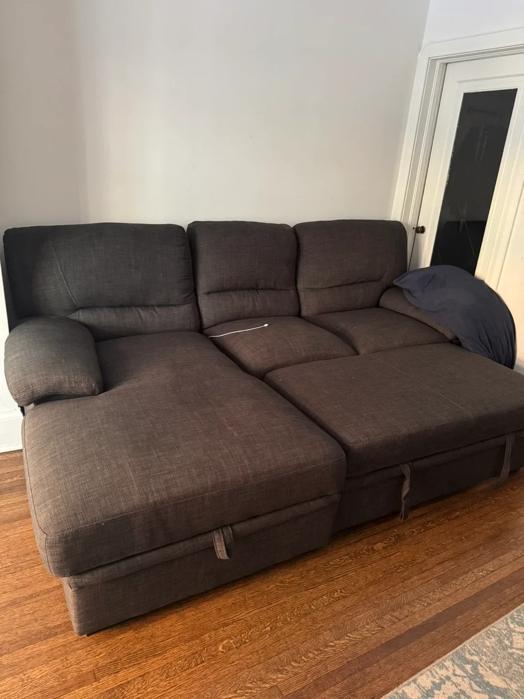 Brown Sectional Sofa with Pull-Out Bed image indicator(3)