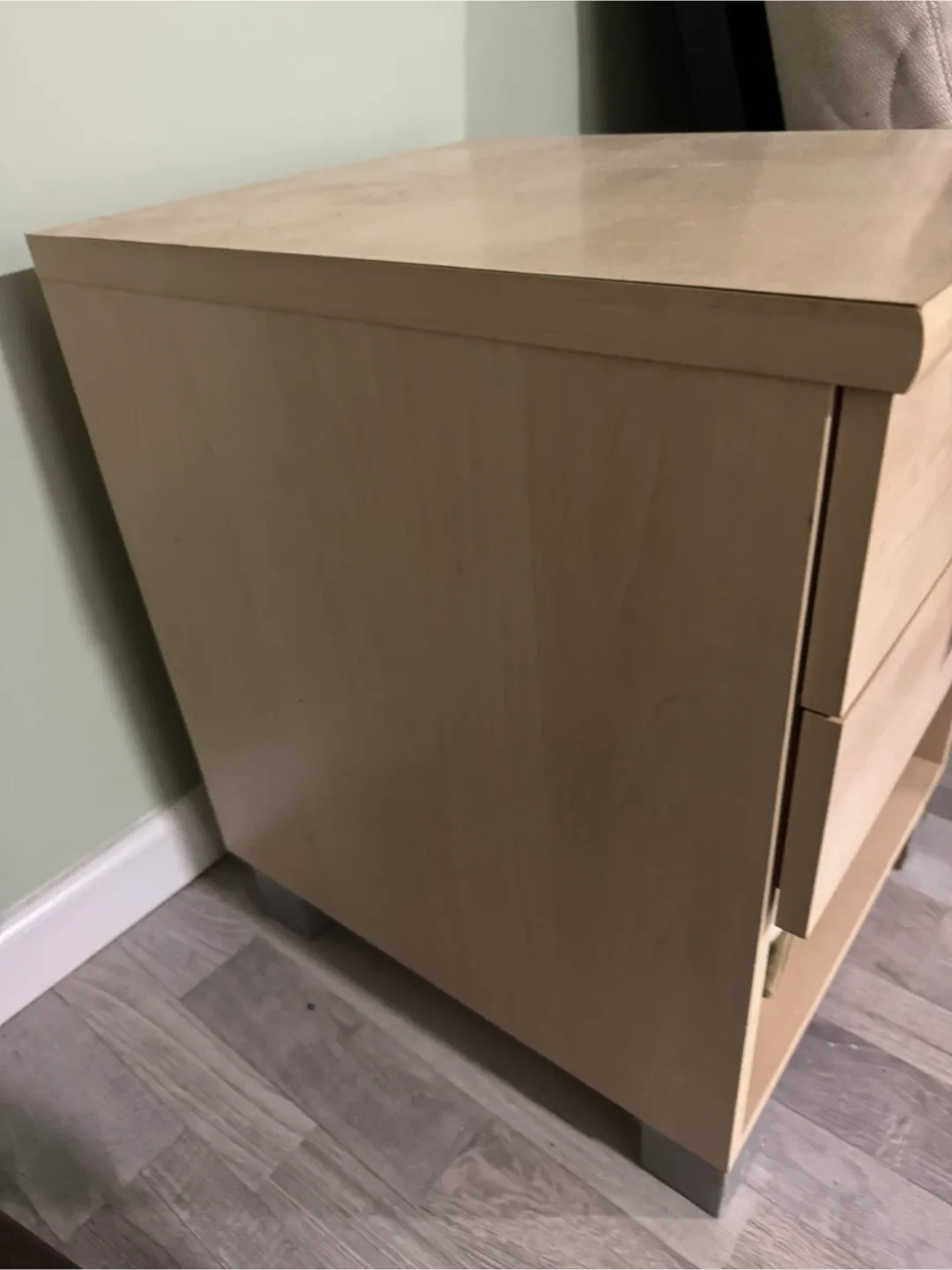 Wooden Bedside Table with 2 Drawers image indicator(3)