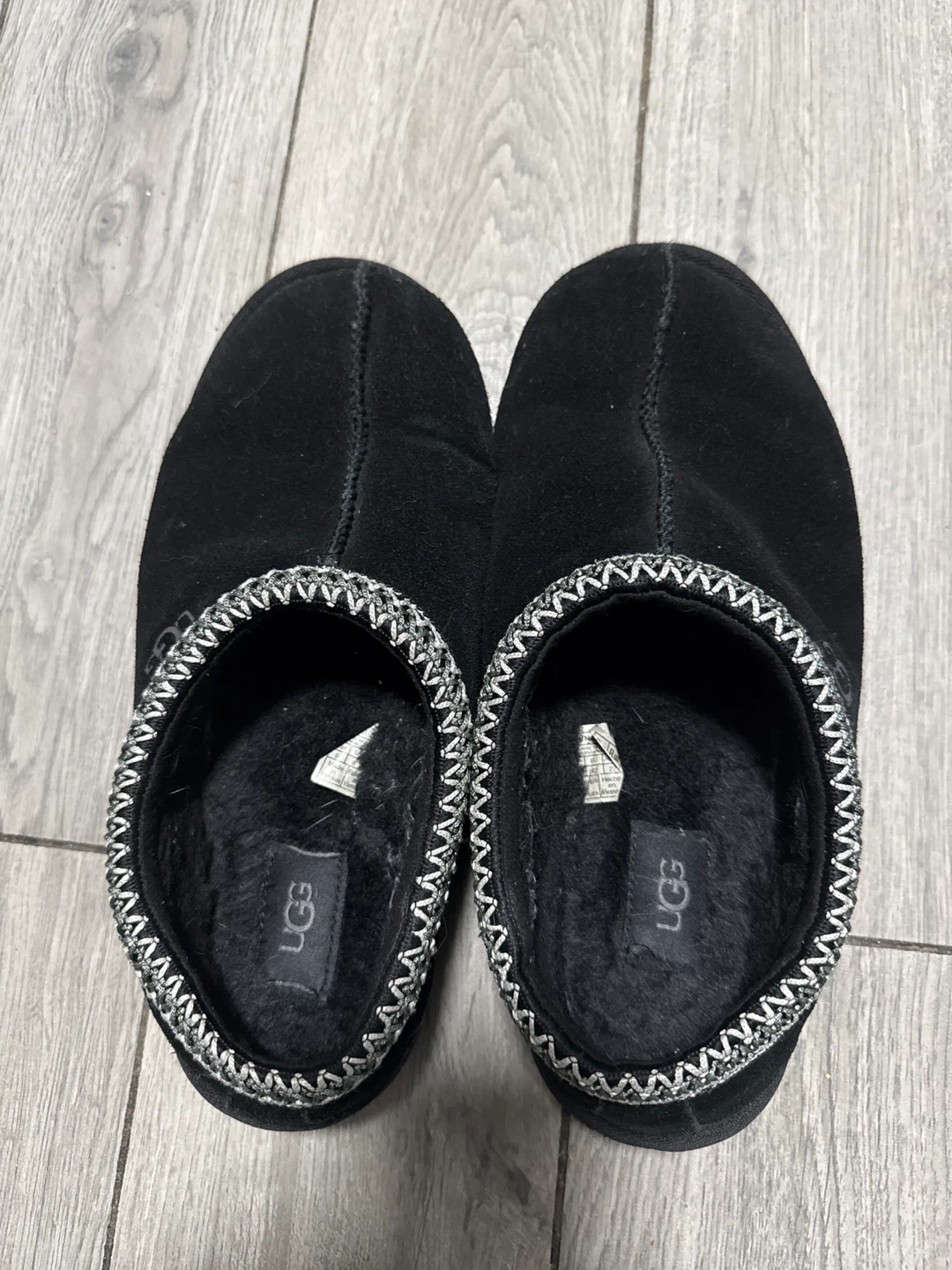 UGG Men's Black Suede Scuff Slippers Size 10