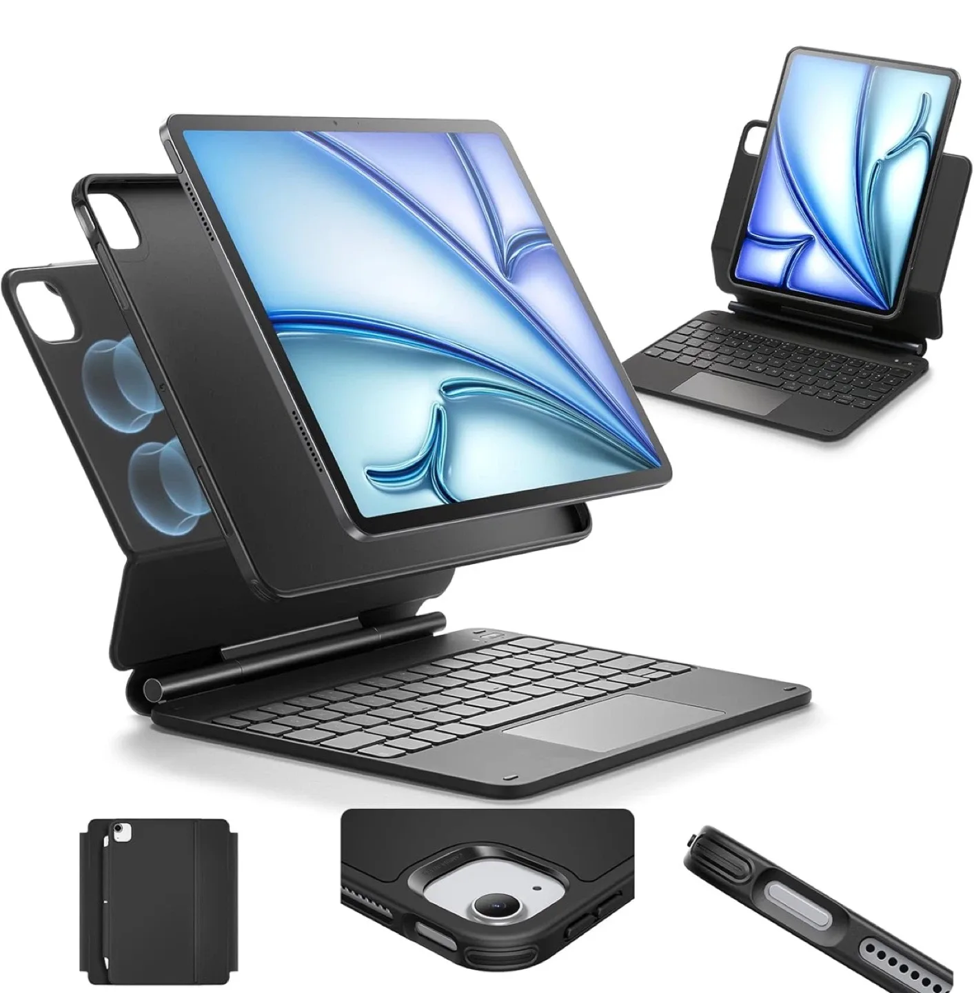 Ipad air 5, 2022, with keyboard case, pen extra image indicator(3)