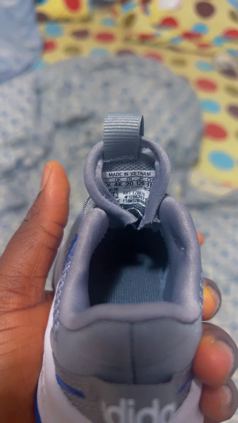 Adidas Toddler Grey/Blue Sneakers - Size 5K image indicator(2)