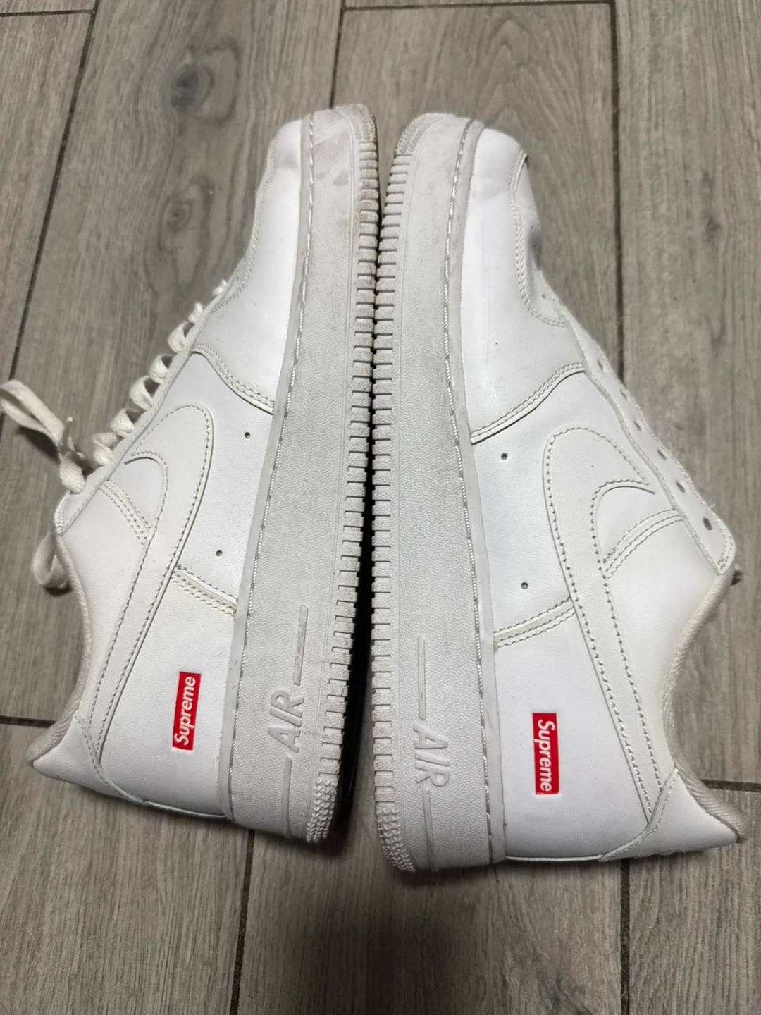 Nike Air Force 1 Supreme White Sneakers - photo 3
