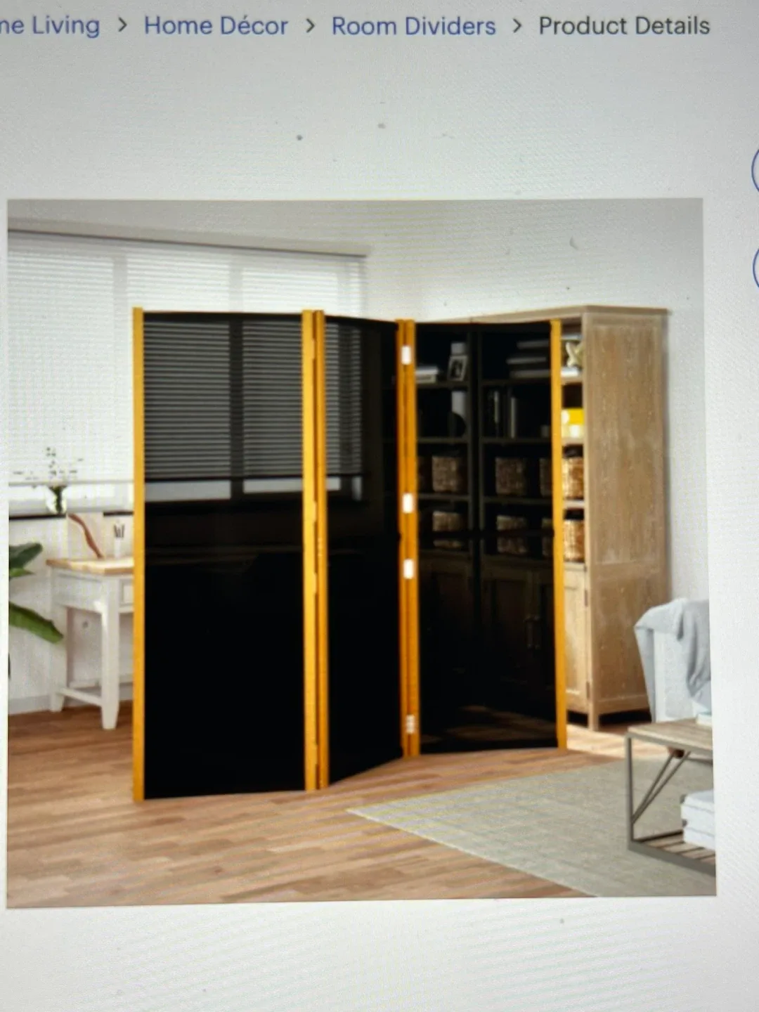 Room Divider - 3 Panel Folding Screen