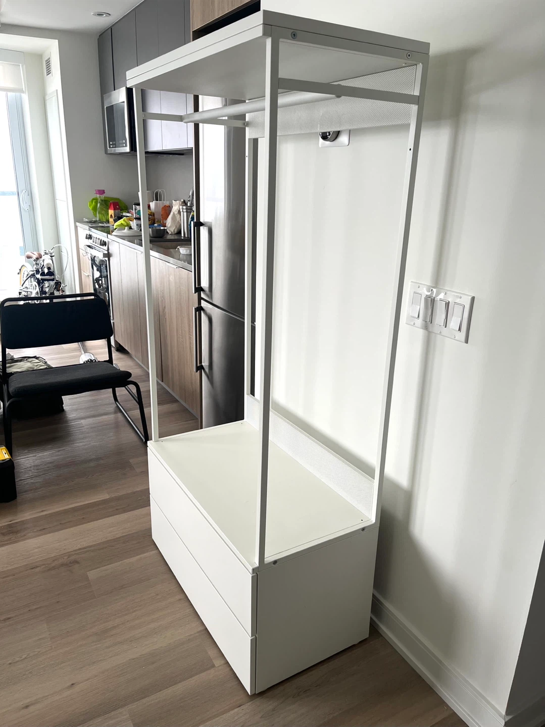 IKEA Clothing Rack With Drawers - photo 2