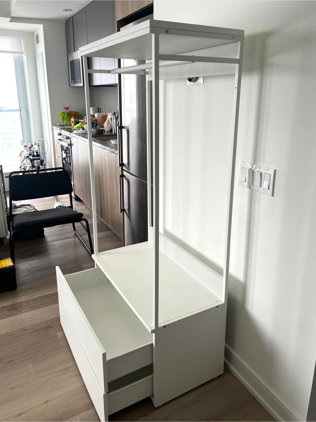 IKEA Clothing Rack With Drawers - photo 3