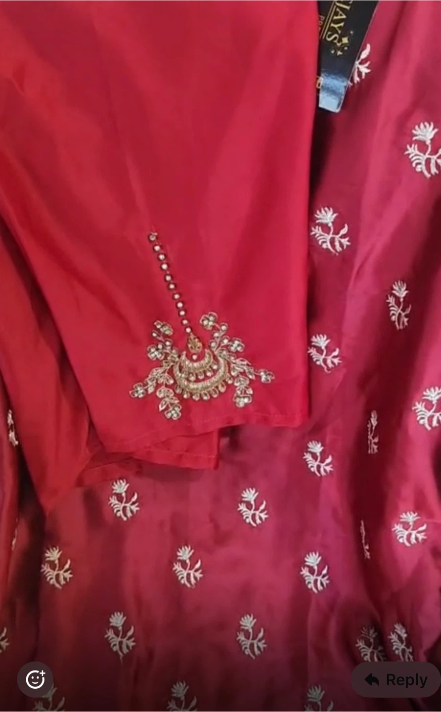 Maroon Embroidered Dress - photo 2