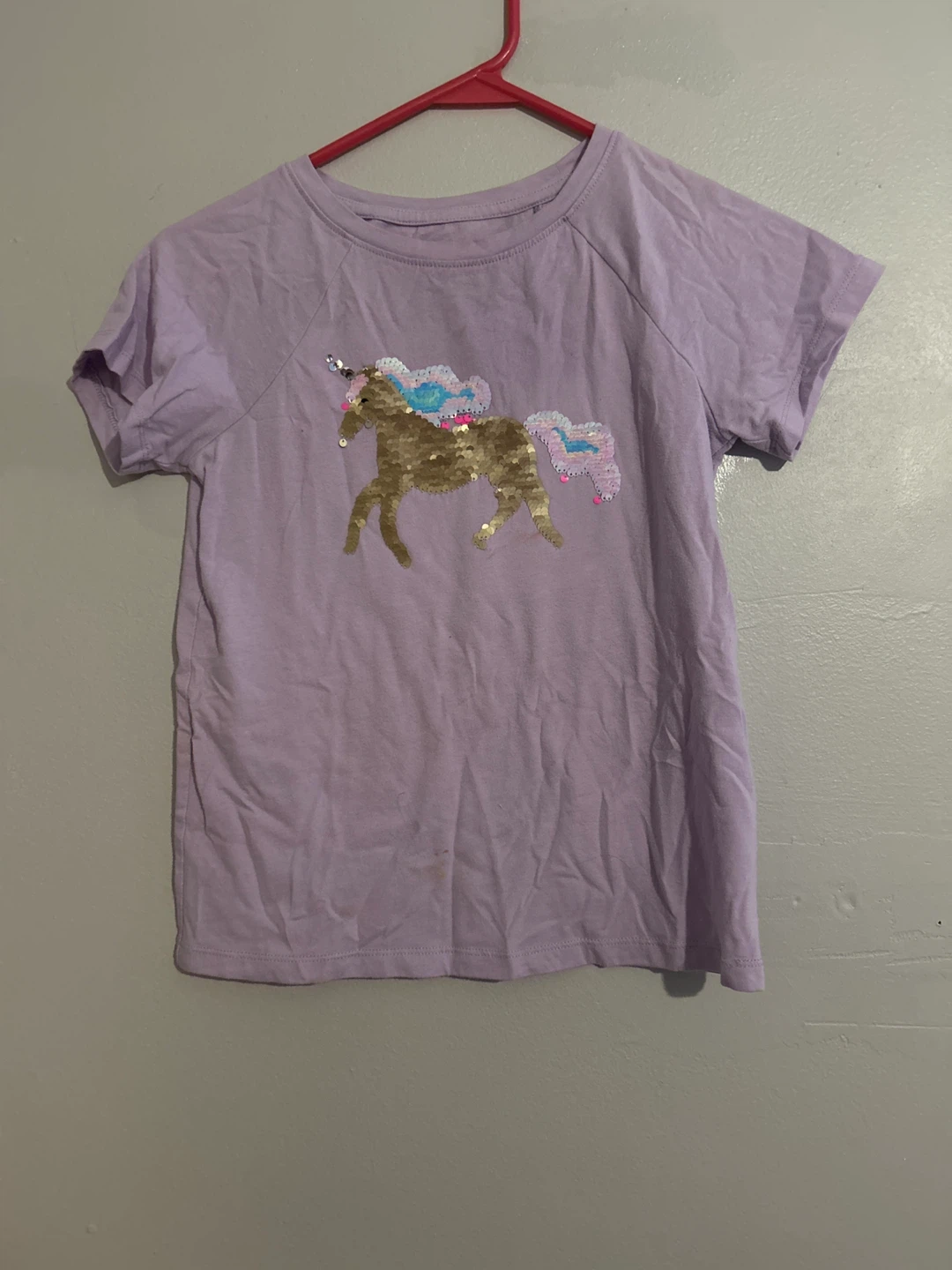 Cat & Jack Unicorn Sequin Tee - Size L #cleanout - photo 2
