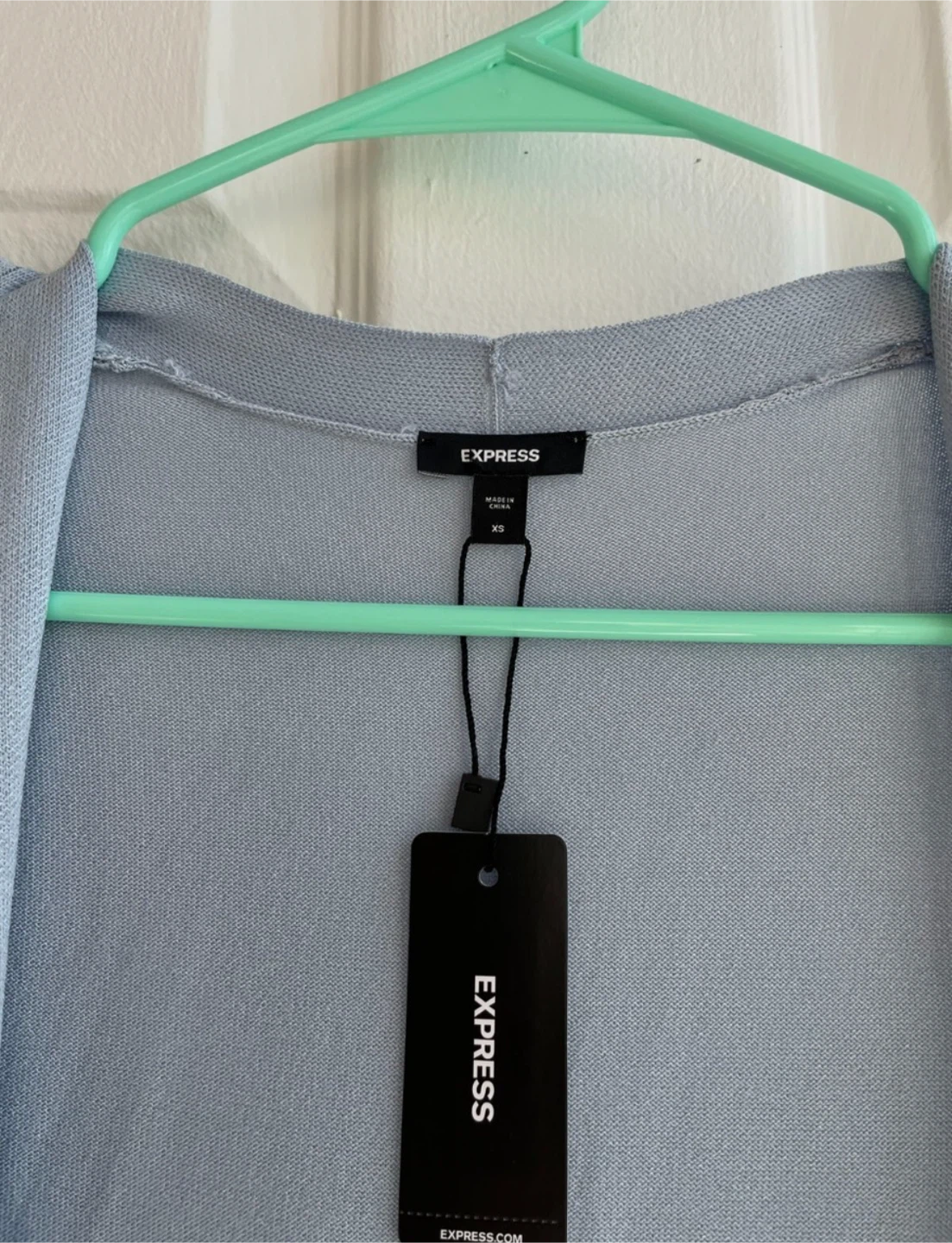New Express XS Light Blue Duster Cardigan - photo 3