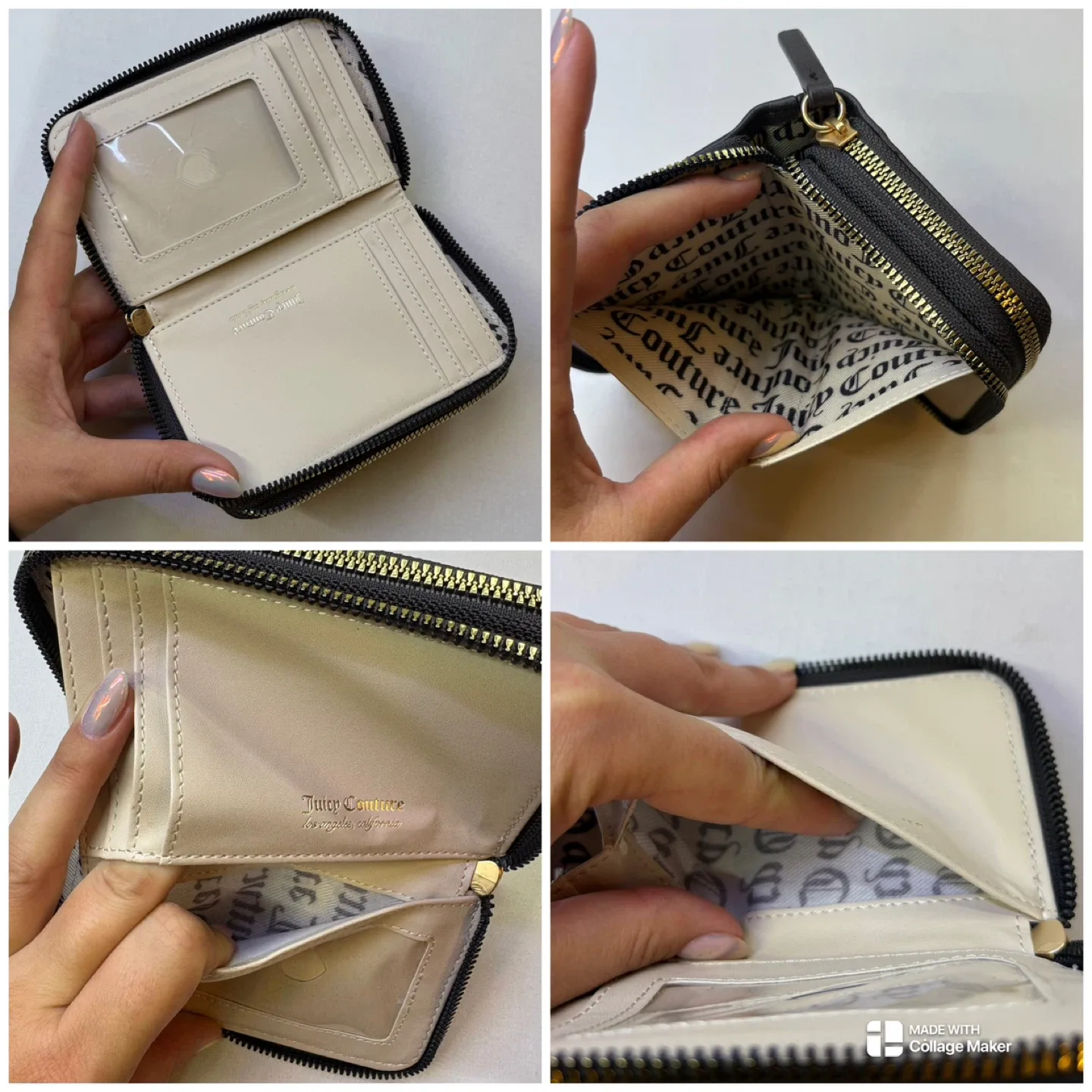 Y2K Juicy Couture Velour Double Zippered Wallet Coin Card Pouch image indicator(9)