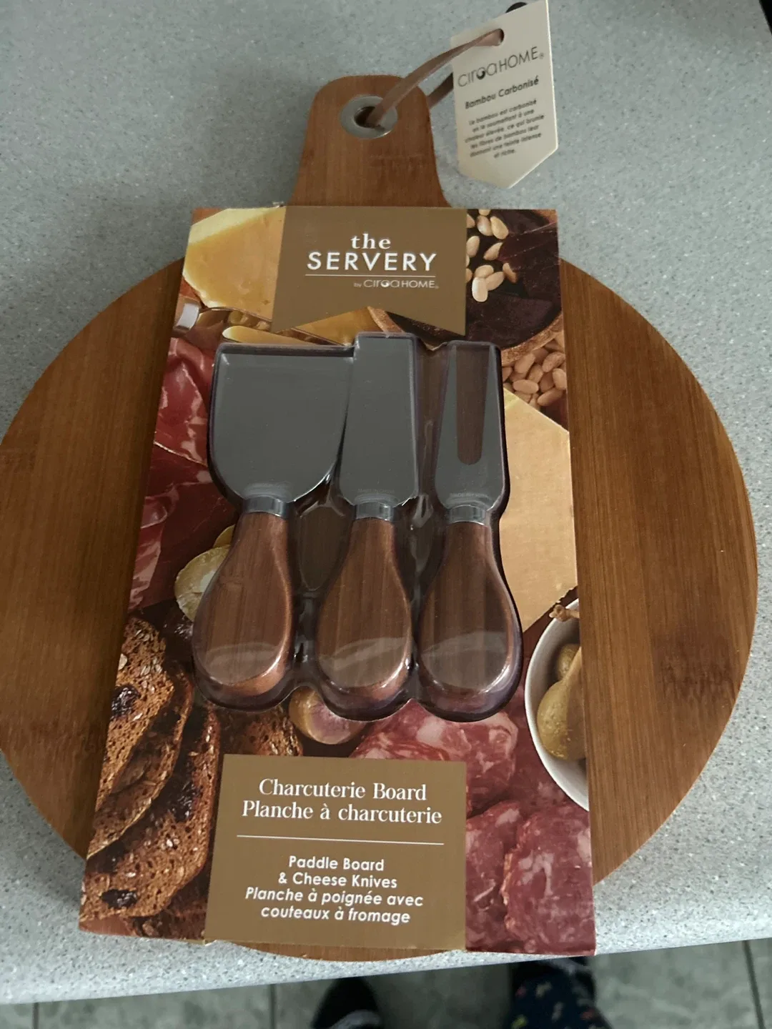 New Cirga Home Charcuterie Board & Cheese Knives Set