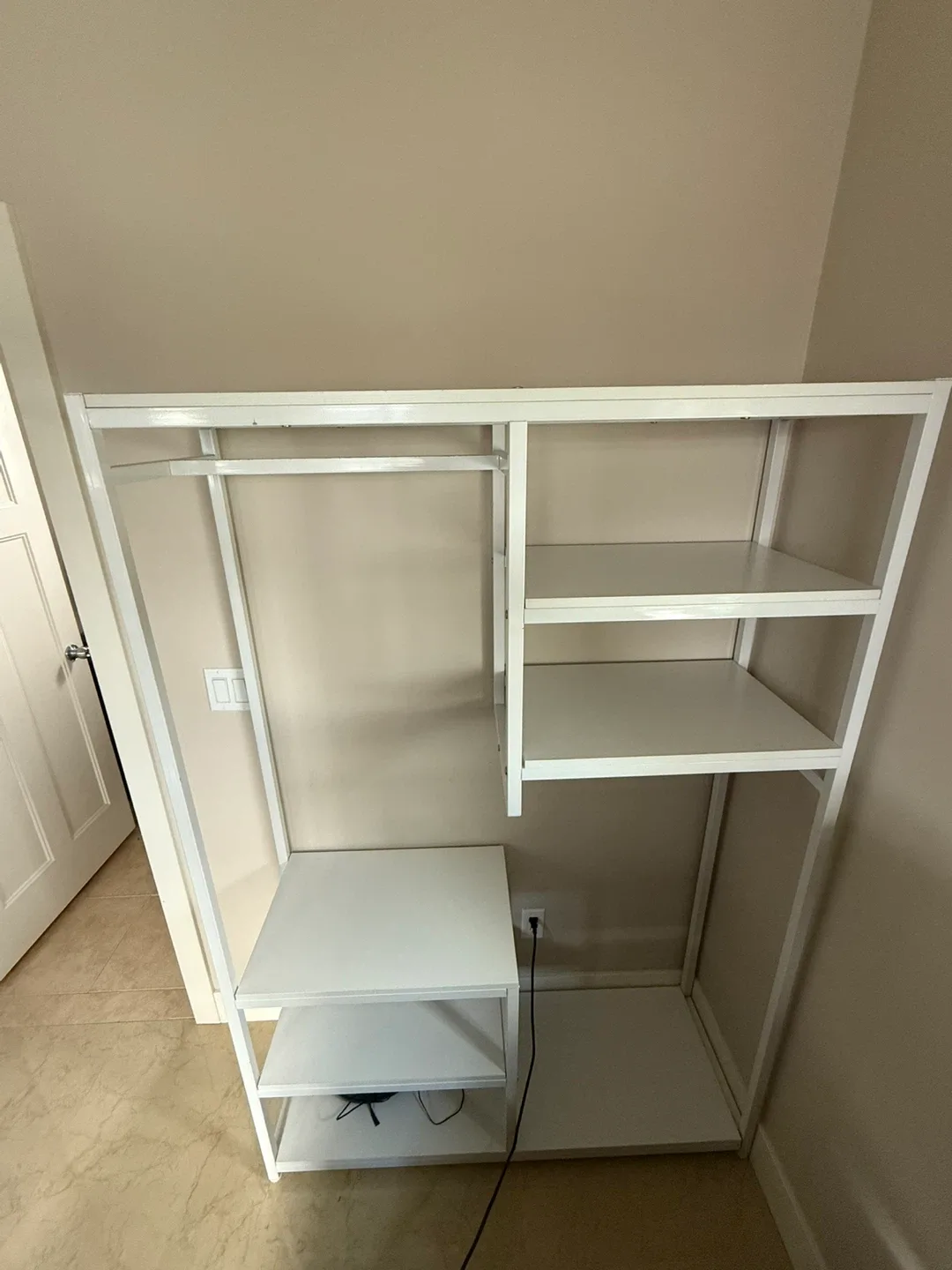 Metal Clothing Rack - White