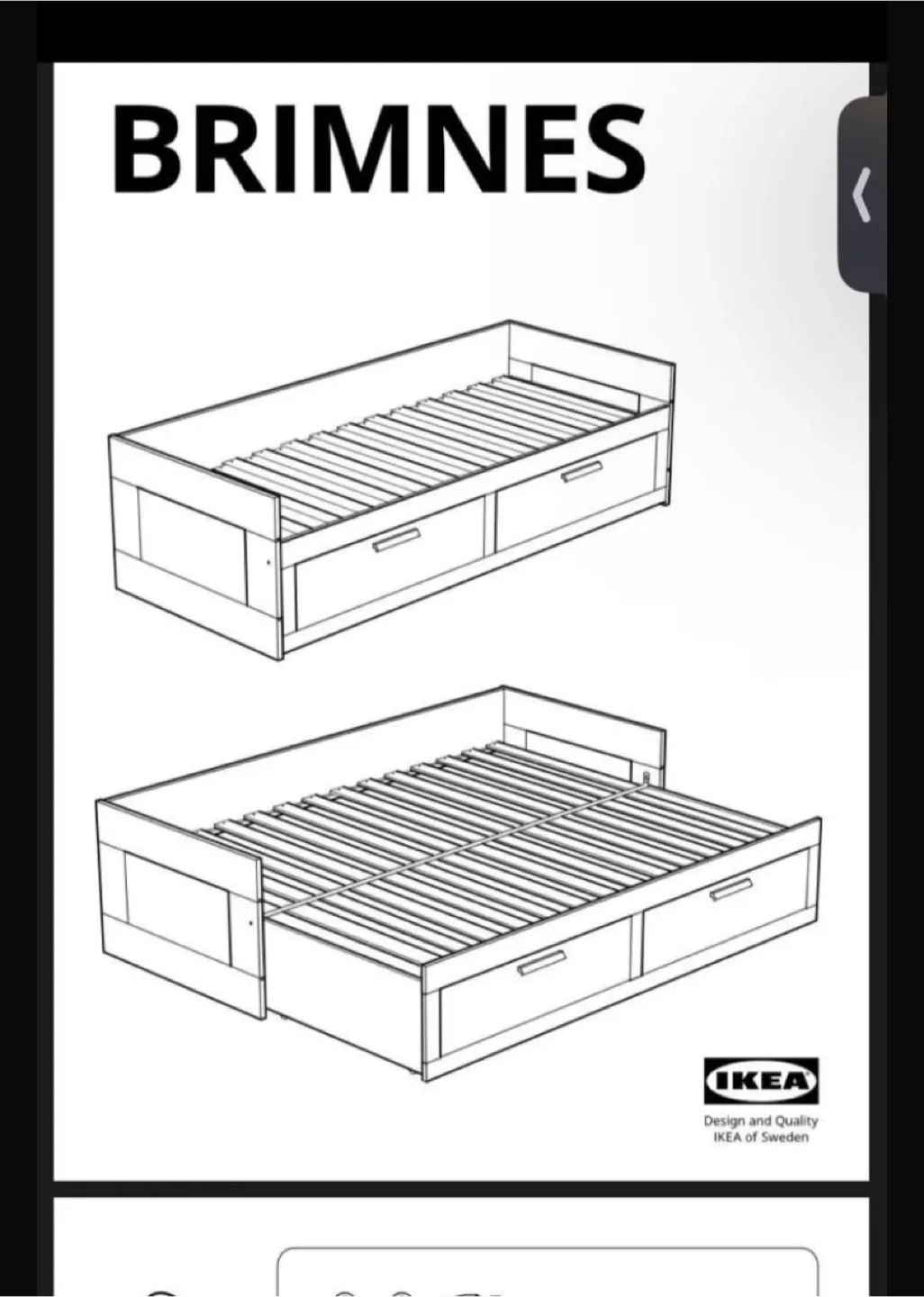 IKEA Brimnes Daybed with 2 Drawers - White image indicator(2)