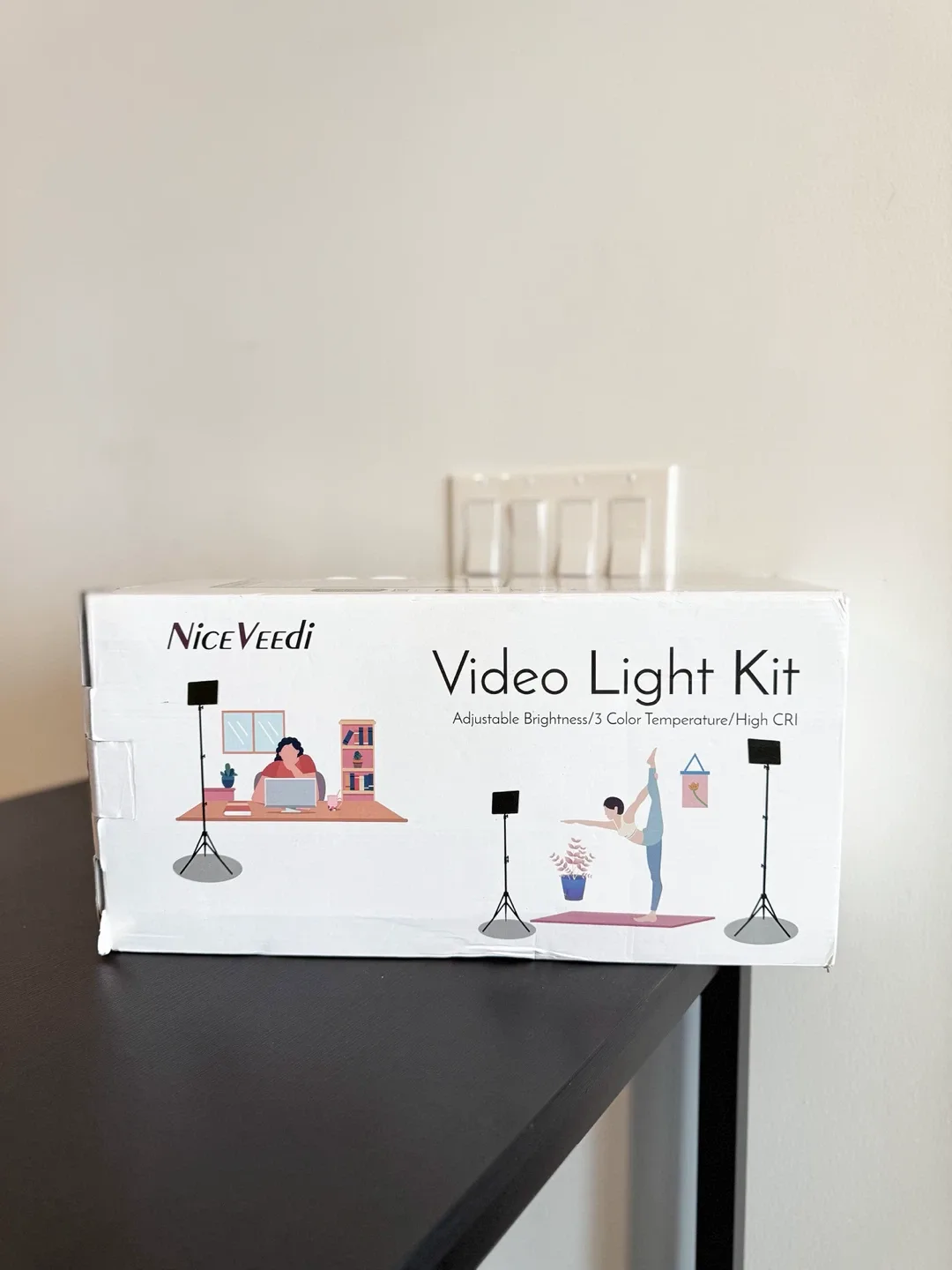 NiceVeedi Video Light Kit, Adjustable Brightness image indicator(2)