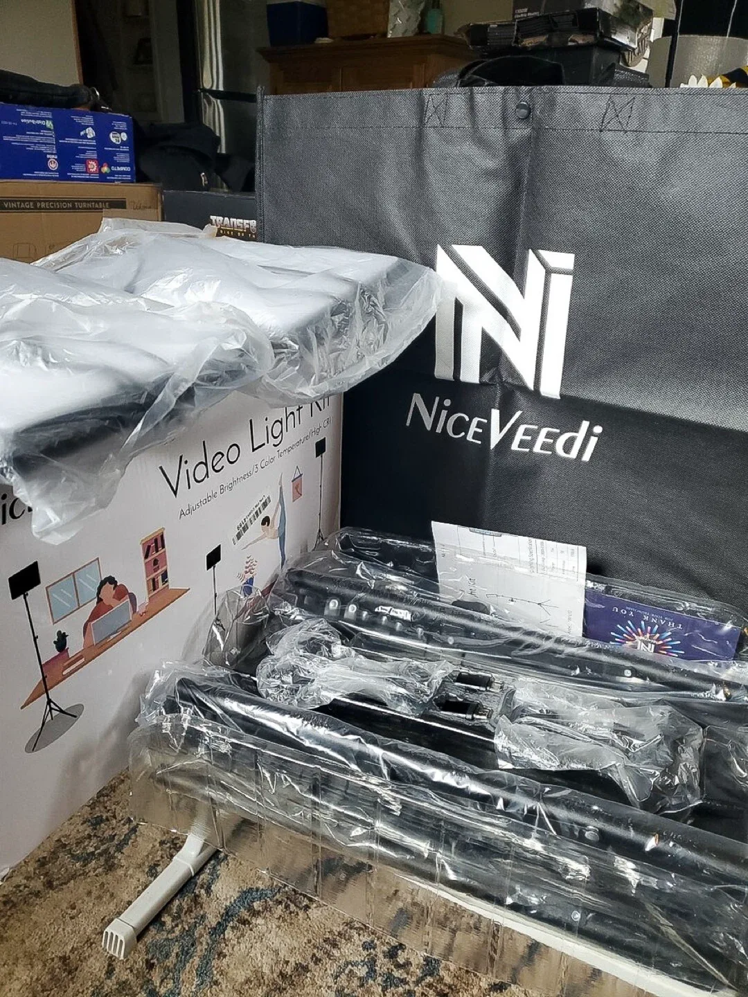 NiceVeedi Video Light Kit, Adjustable Brightness image indicator(6)