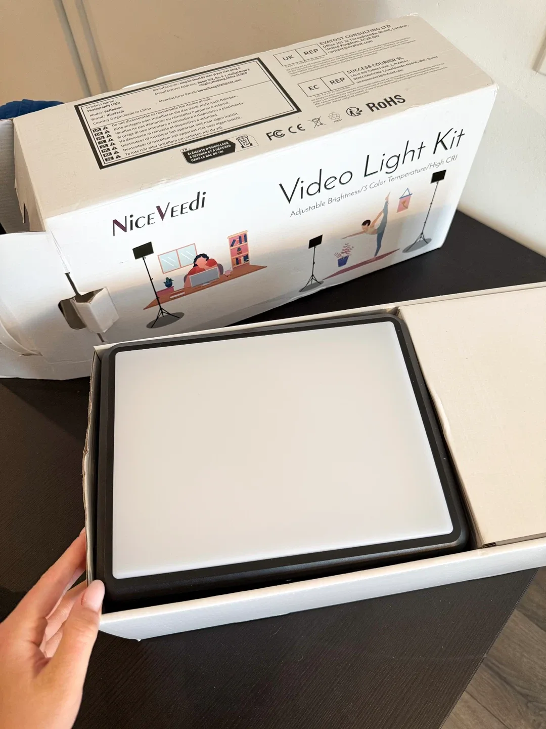 NiceVeedi Video Light Kit, Adjustable Brightness image indicator(7)