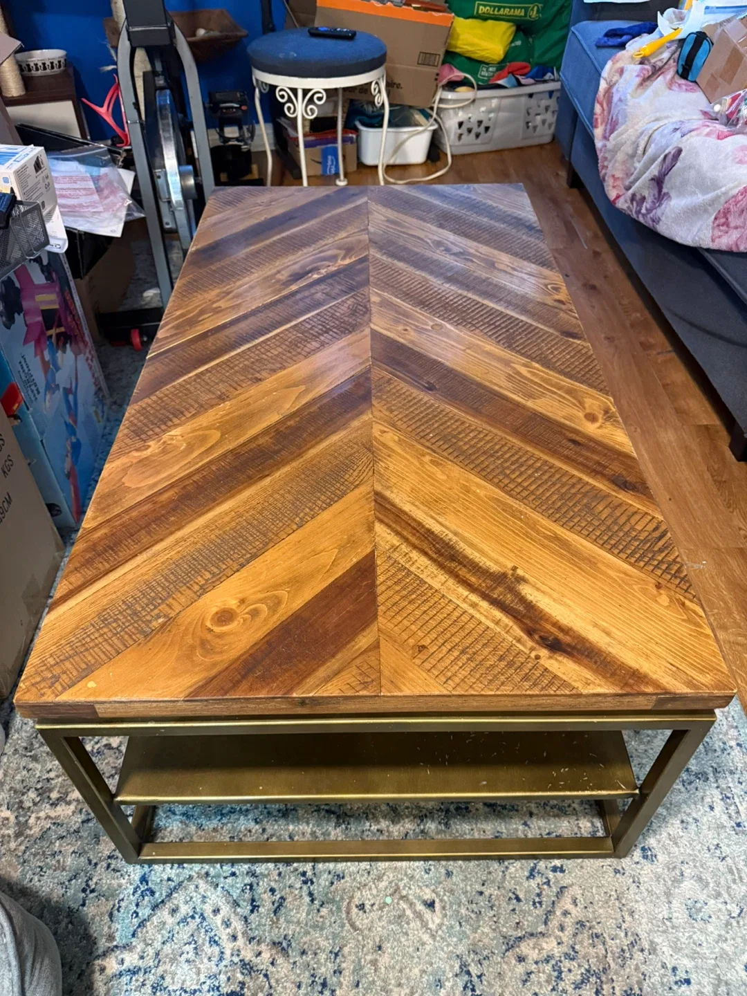 Wood & Metal Coffee Table