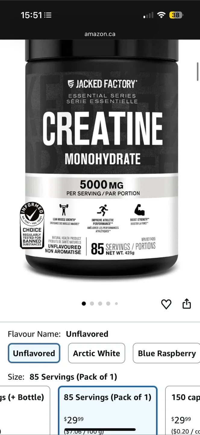 *New* 3x Jacked Factory Creatine Monohydrate - 85 Servings image indicator(2)