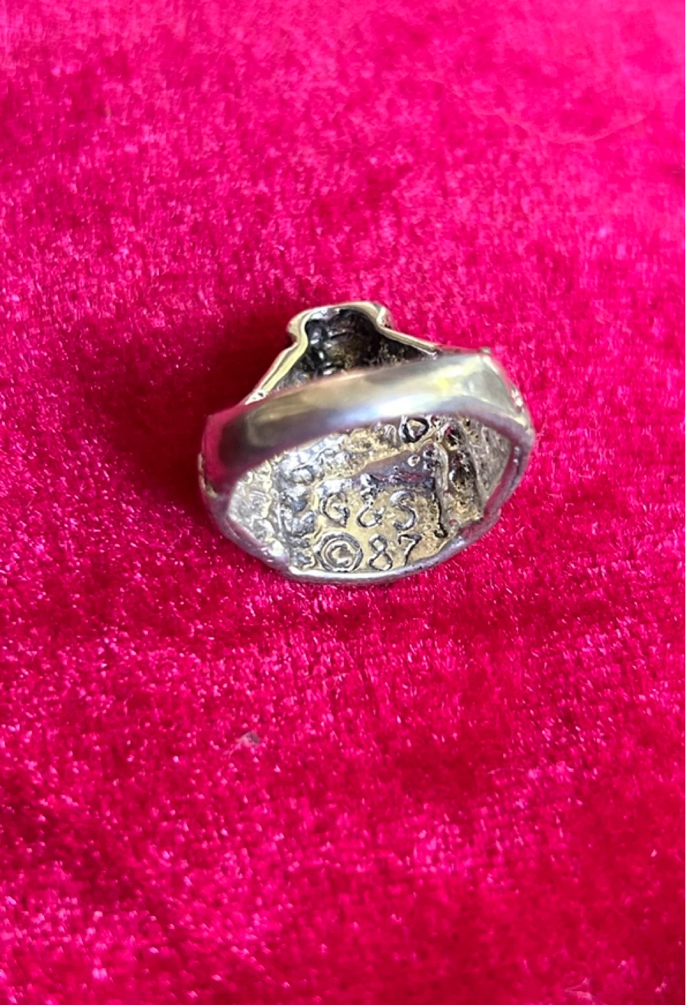 Vintage Biker Ring - Size 8 - G&S - Skull Ring - MENS RING - photo 4