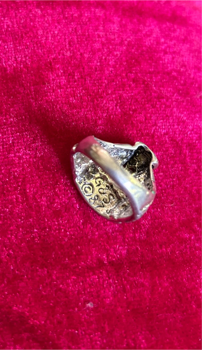 Vintage Biker Ring - Size 8 - G&S - Skull Ring - MENS RING - photo 5