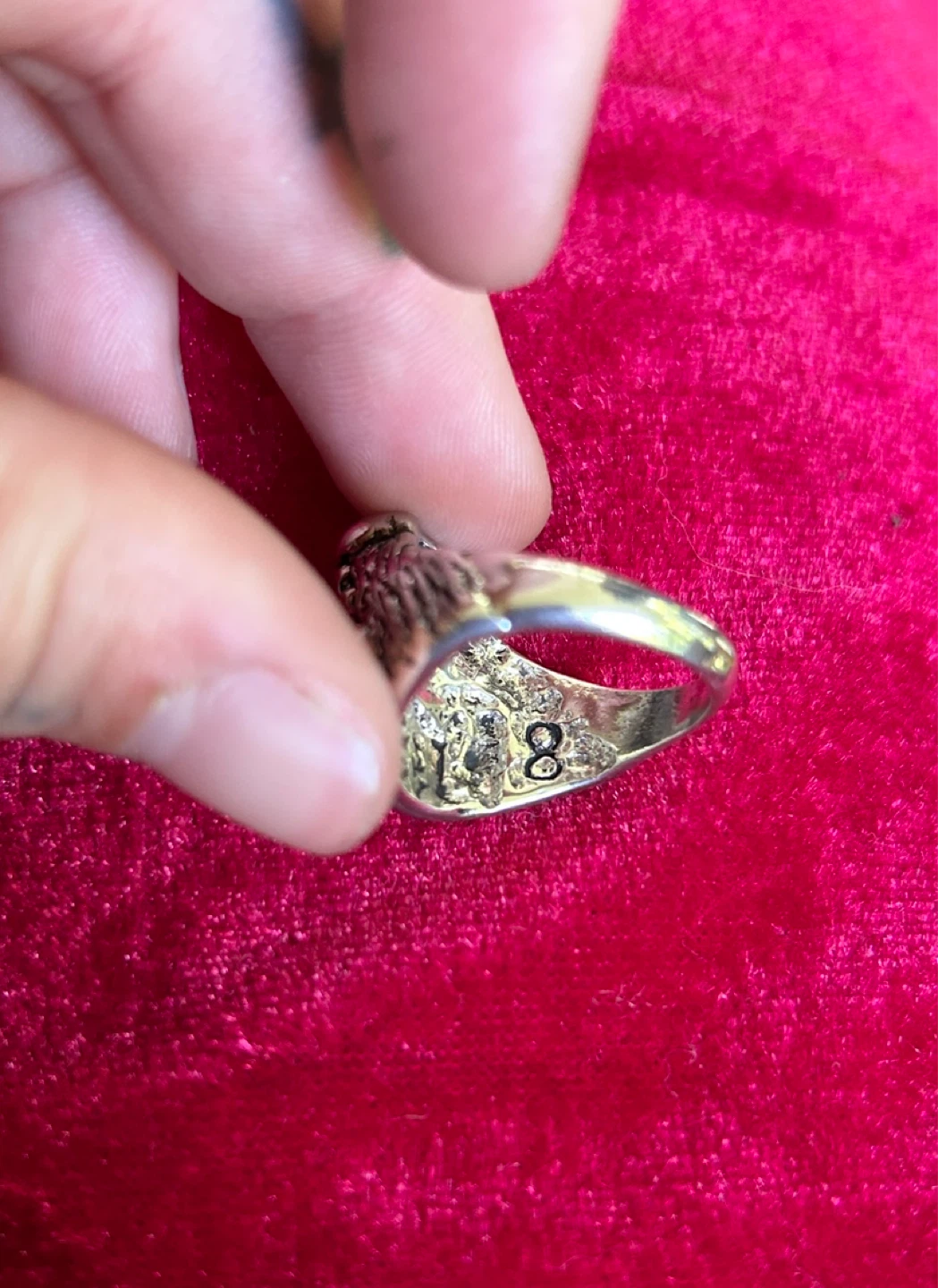Vintage Biker Ring - Size 8 - G&S - Skull Ring - MENS RING - photo 3