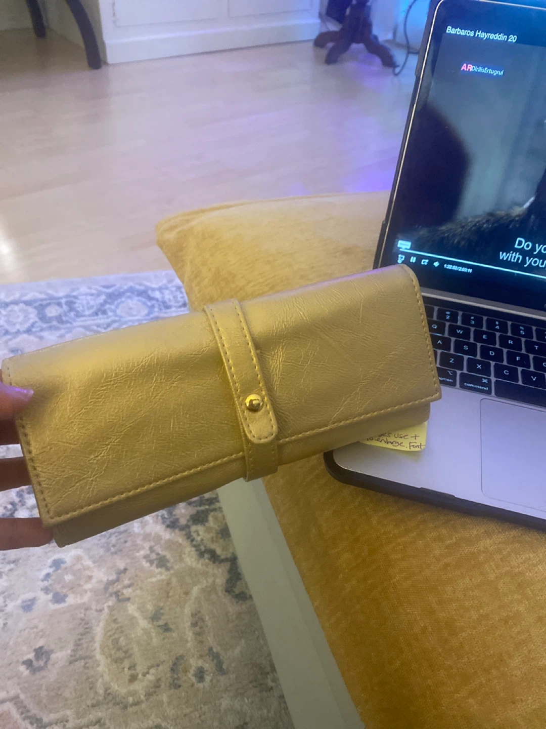 Gold Jewelry Roll Travel Case - photo 3