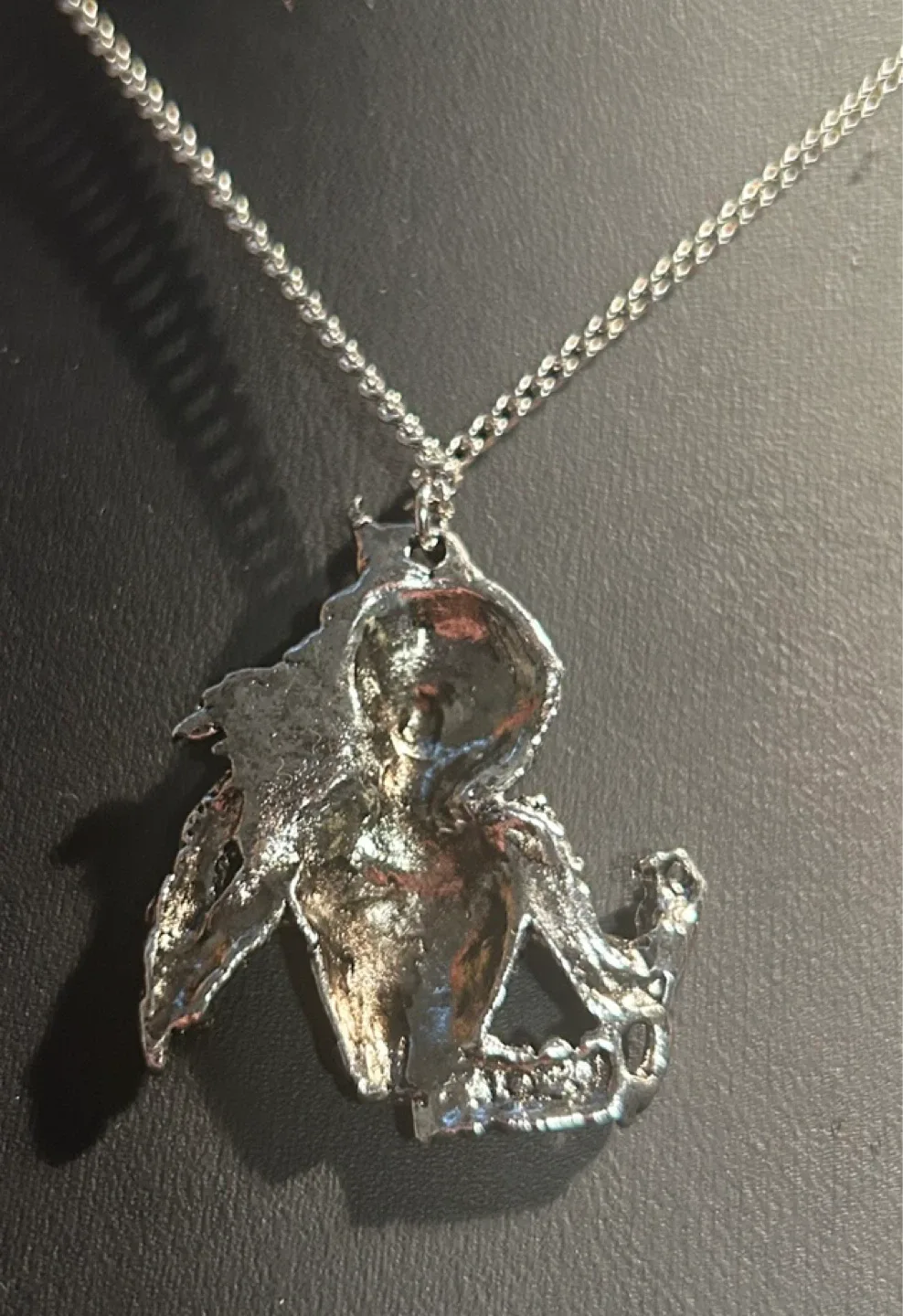 Vintage 1980’s Rare Iron Maiden Eddie Silver Necklace image indicator(2)