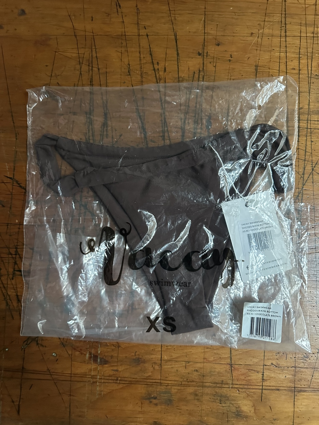 Vacay Swimwear Rhodes Bikini Bottoms Brown Extra Small NEW - photo 5