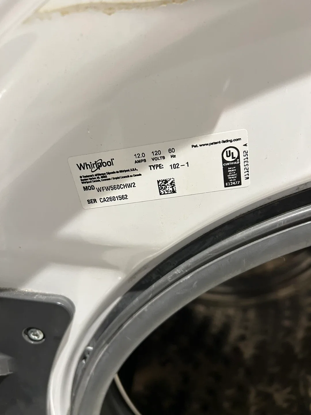 Whirlpool Front Load Washer