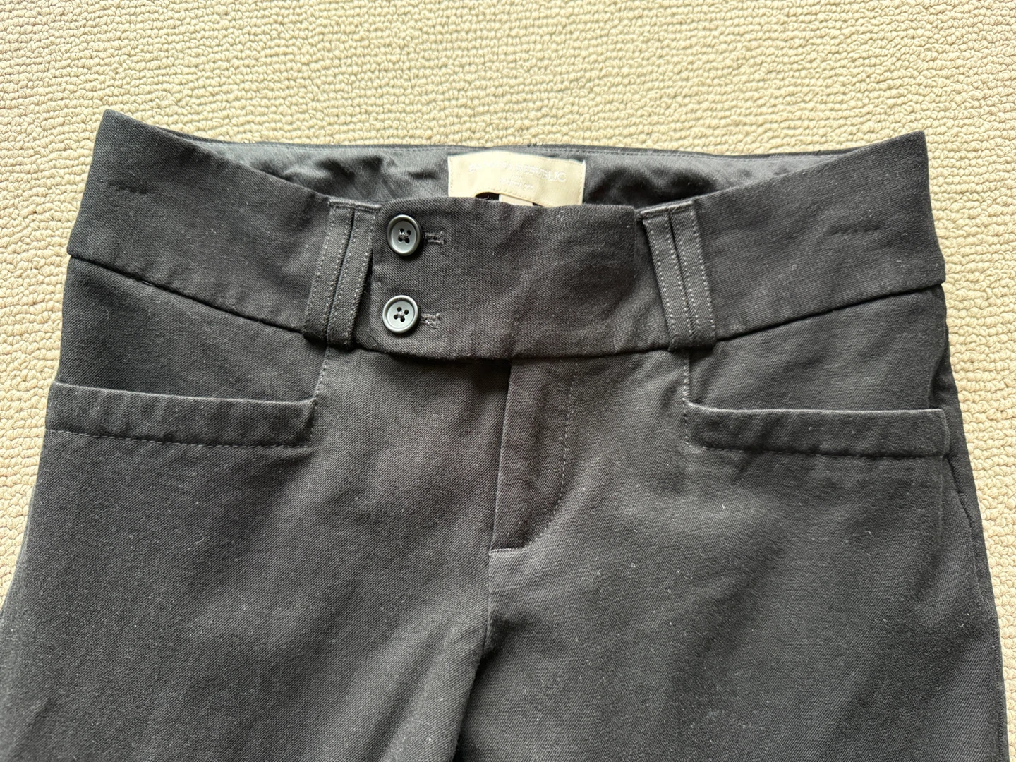 Banana Republic Martin Fit Black Pants - Size 0 - photo 3