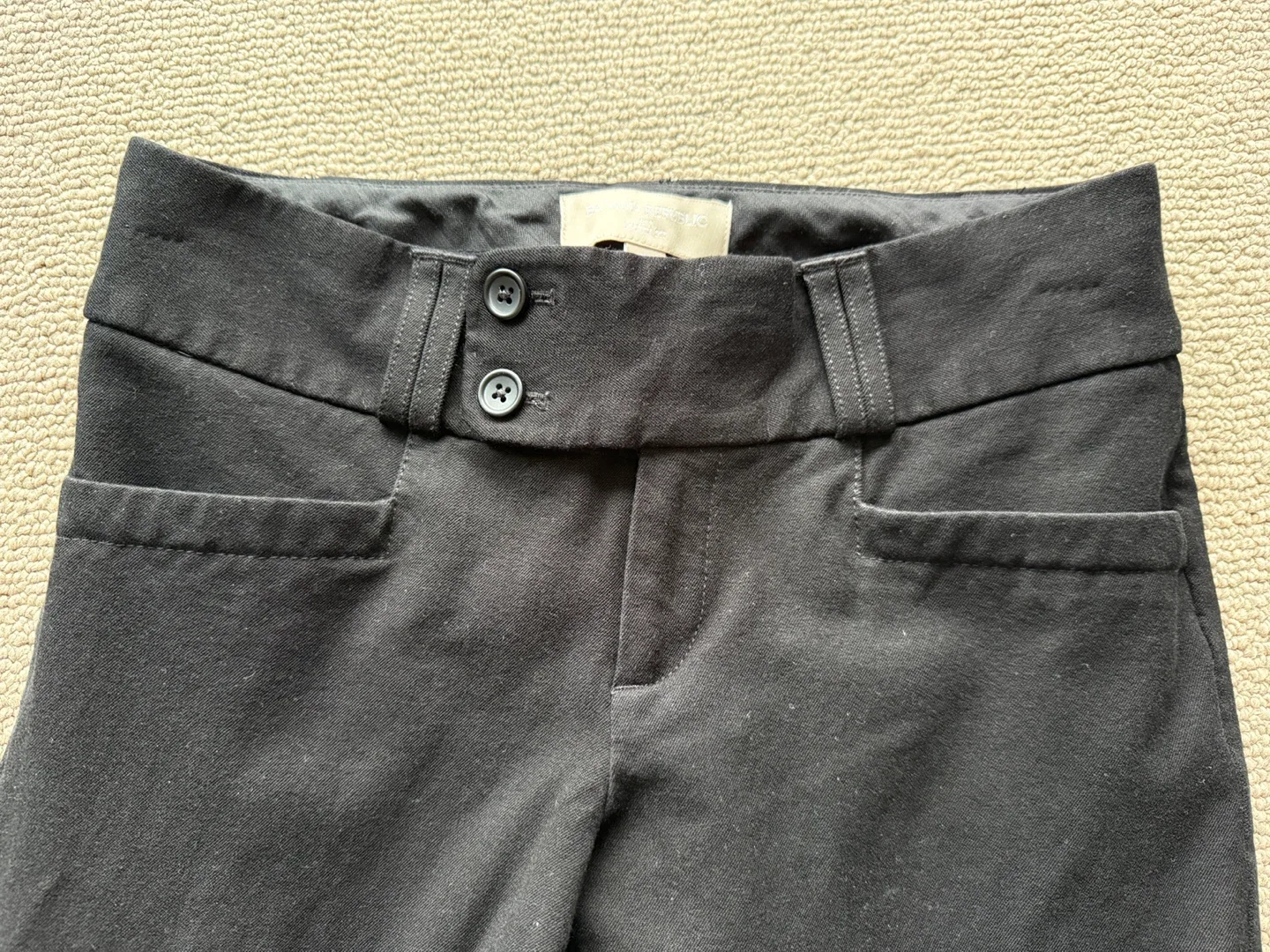 Banana Republic Martin Fit Black Pants - Size 0 image indicator(3)