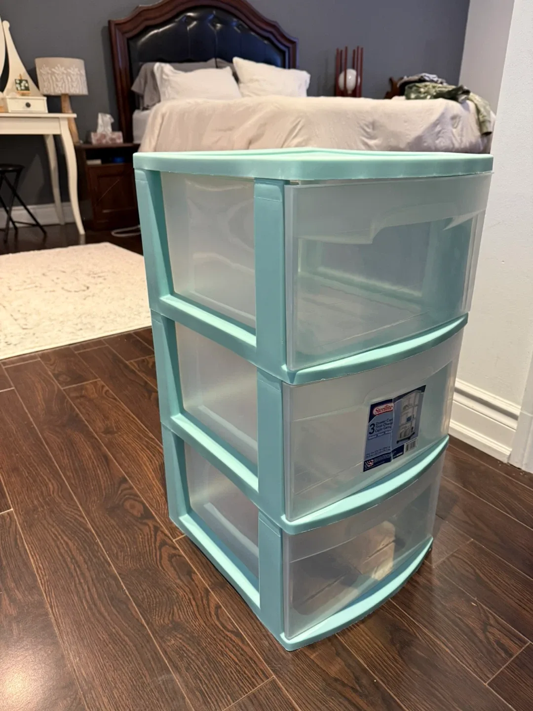 Sterilite 3-Drawer Wide Cart - Mint image indicator(2)