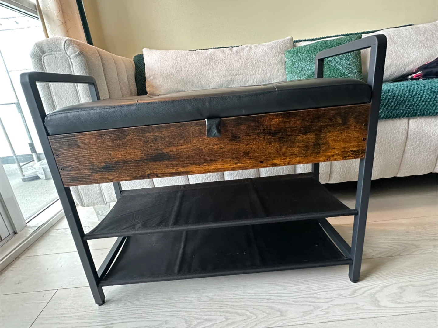 Shoe Rack with Storage Bench - photo 2