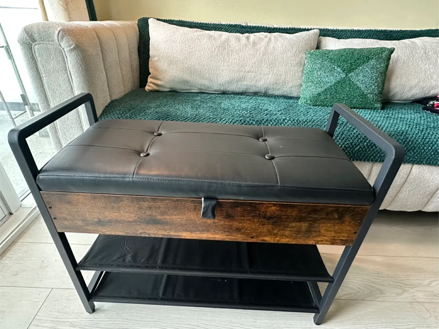 Shoe Rack with Storage Bench image indicator(3)