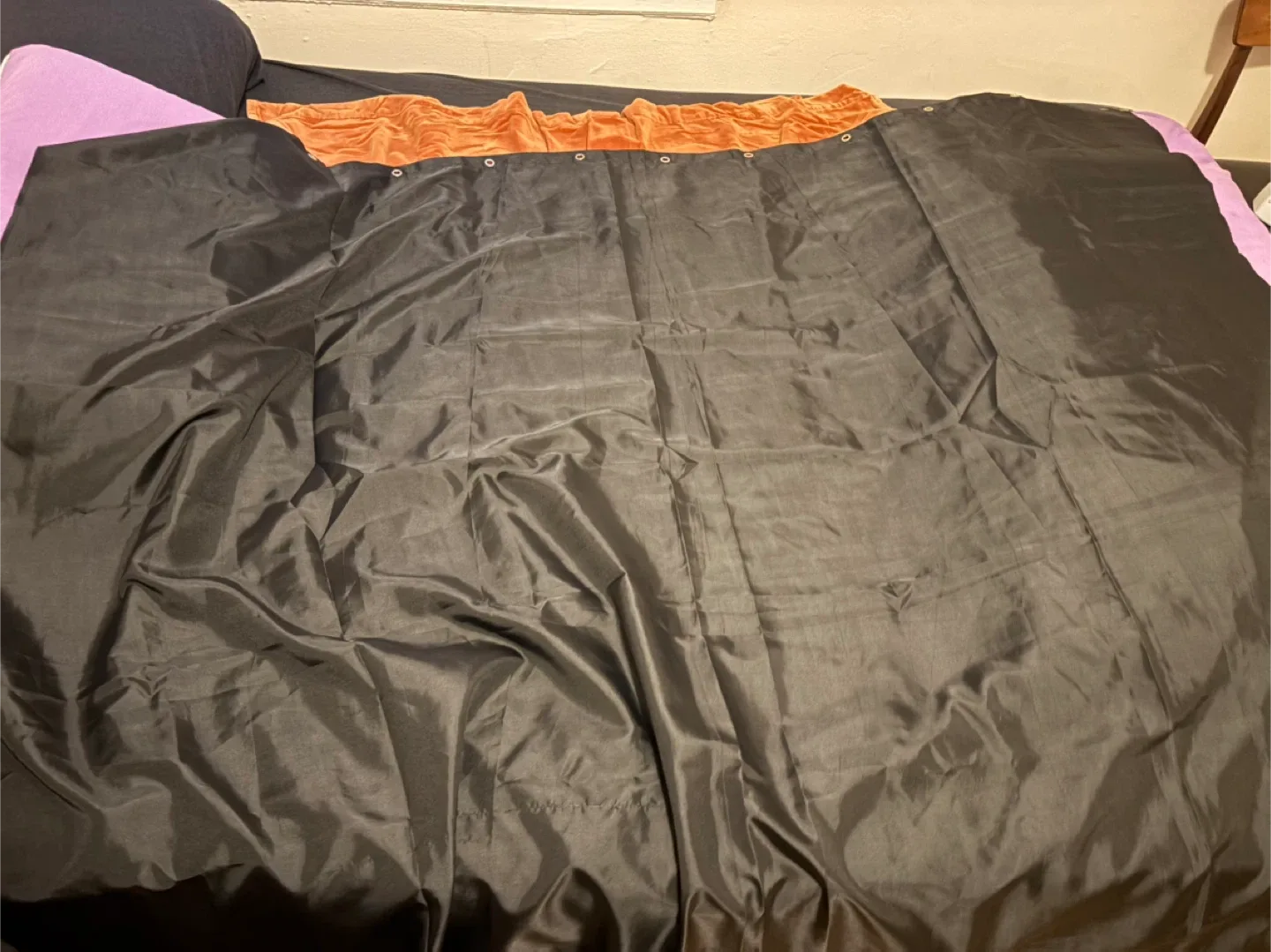 Solid Black Shower Curtain