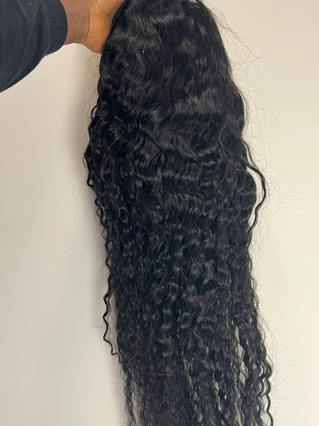 Human Hair Black Curly Wig image indicator(5)