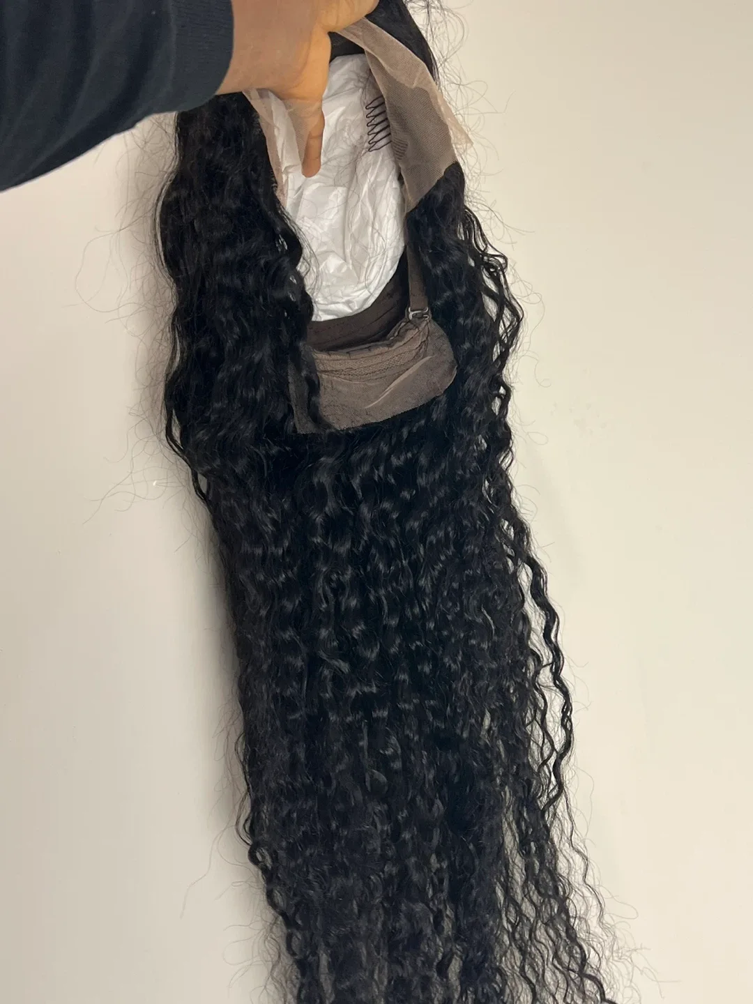 Human Hair Black Curly Wig image indicator(7)