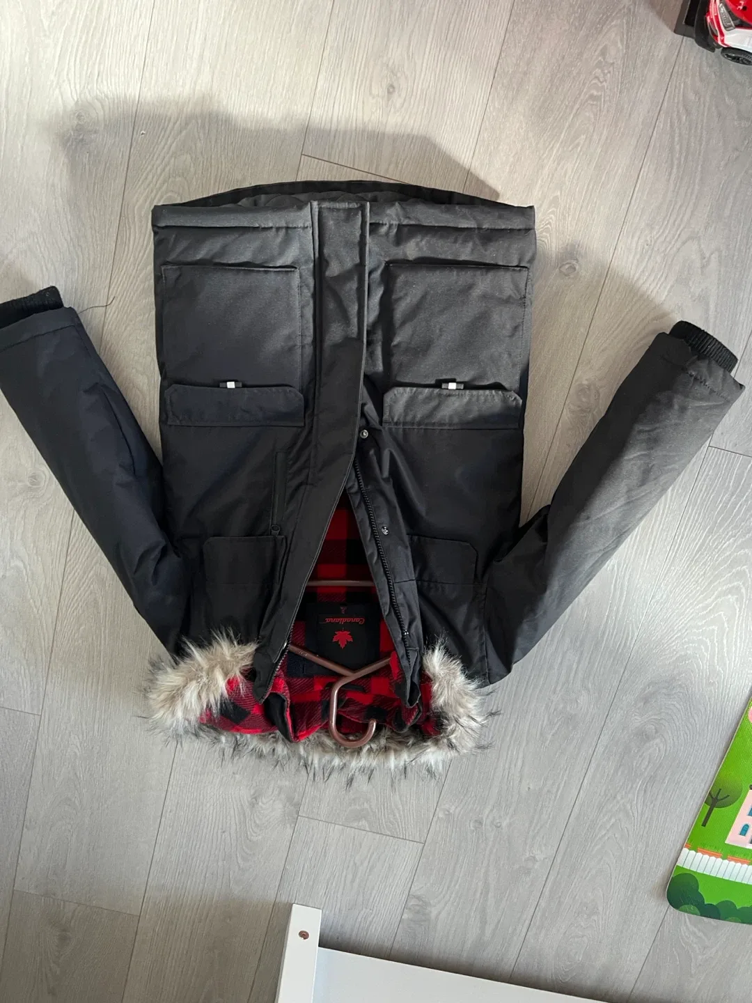 Canadiana Black Winter Parka Size M (7-8) image indicator(6)