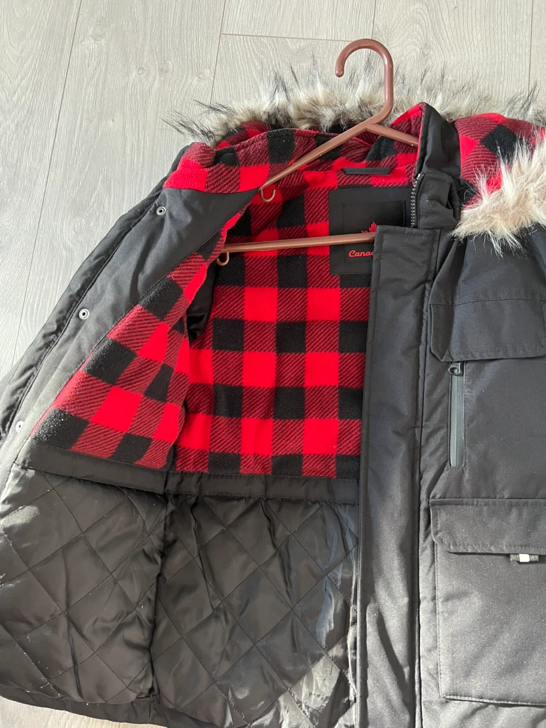 Canadiana Black Winter Parka Size M (7-8) image indicator(2)
