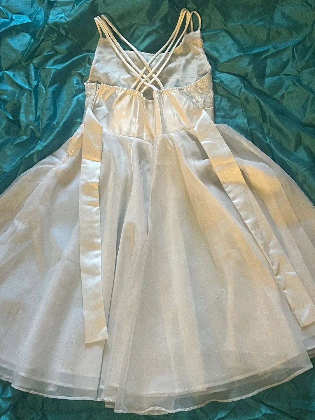 Kids White Dress with Bolero image indicator(2)