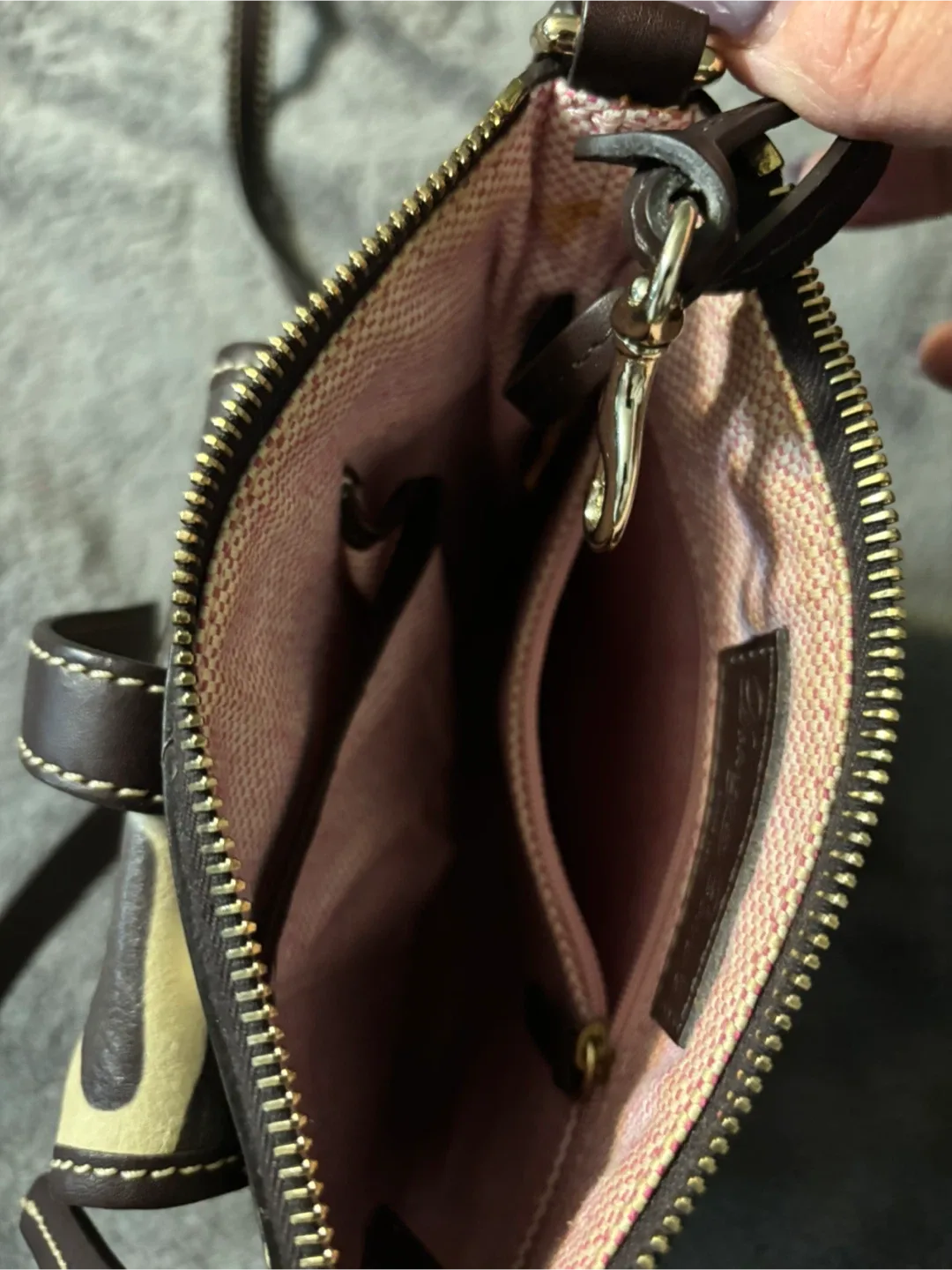 Dooney & Bourke Giraffe Print Crossbody Bag image indicator(6)